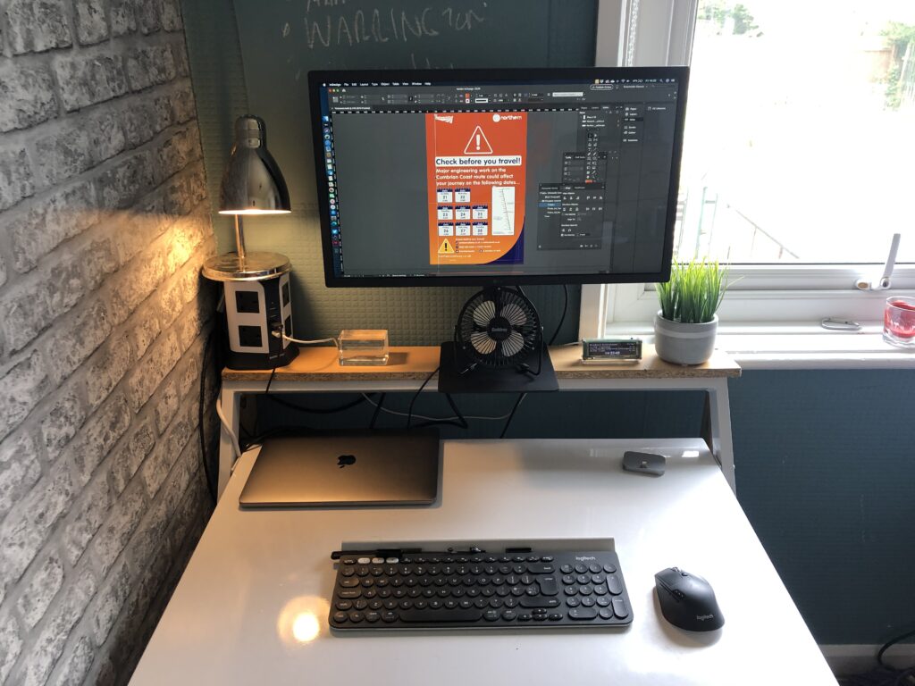 Work from home desk setup