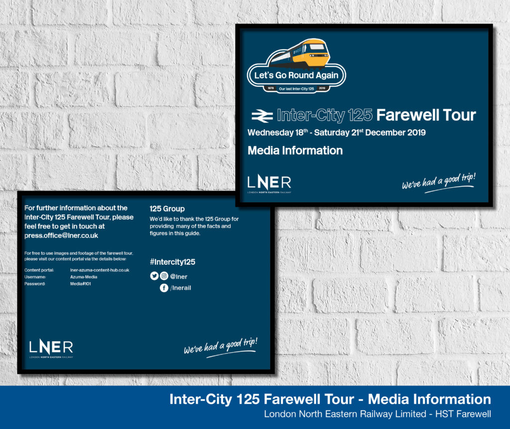 InterCity 125 Farewell Tour Media Leaflet Outer Covers