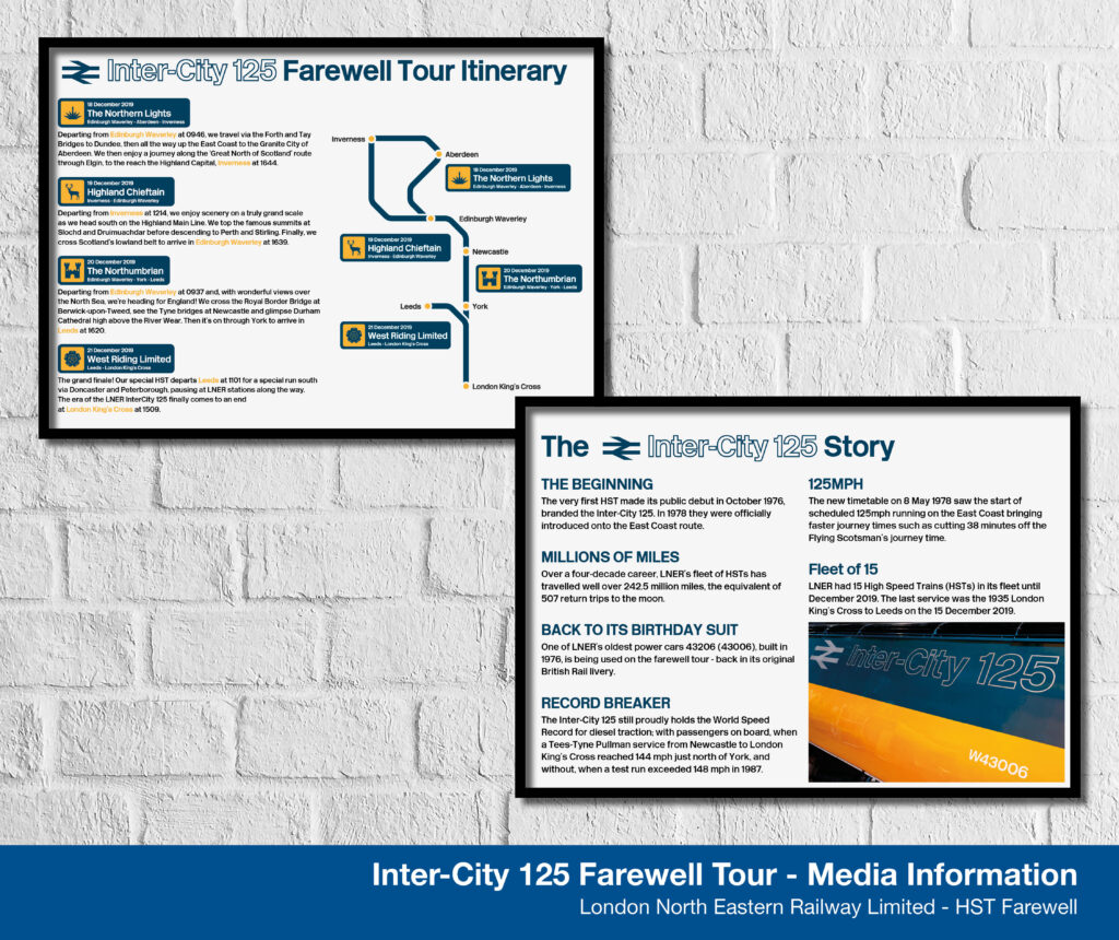 InterCity 125 Farewell Tour Media Leaflet inner Covers