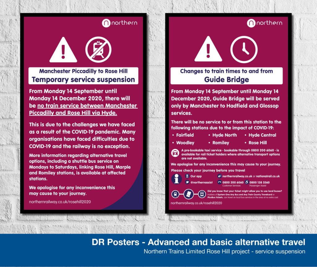 Rose Hill Project - Service Suspension Station Posters for Alternative Travel